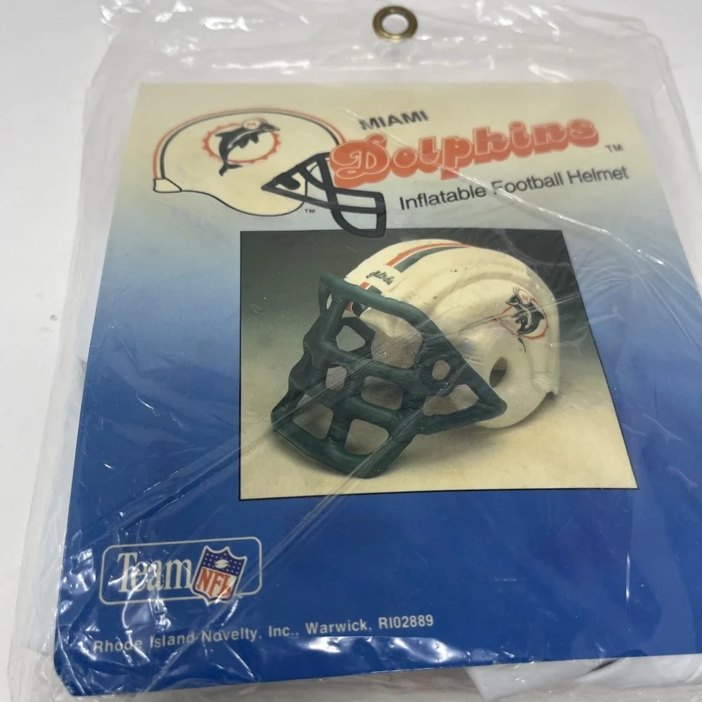 Vintage Miami Dolphins Inflatable Wearable Football Helmet NFL New In Package